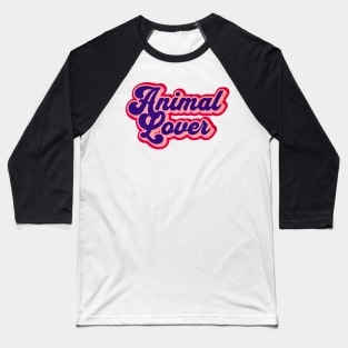 Retro Animal Lover Graphic Logo Baseball T-Shirt